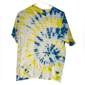 Gildan Blue and Yellow Tie-Dye T-Shirt